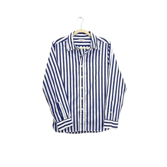 NEW AYR THE Deep End oversized cotton shirt in blue stripe - Picture 5 of 7